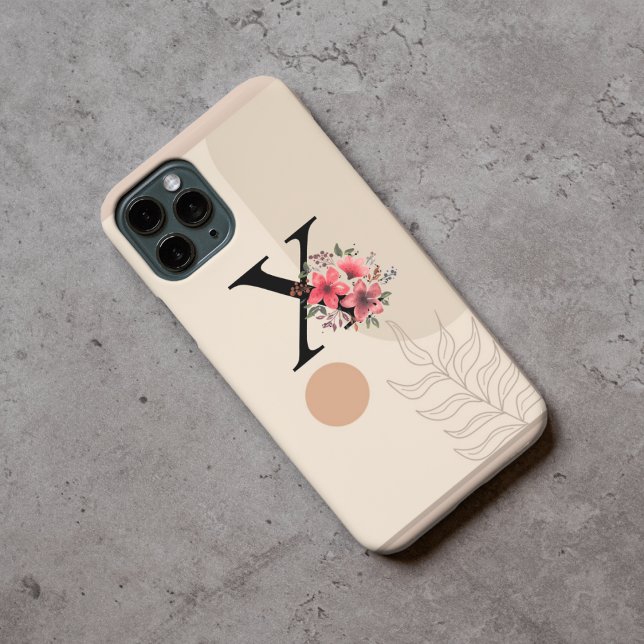Botanische Form Boho Retro mit Name 1. Hauptstadt  Case-Mate iPhone Hülle (Von Creator hochgeladen)