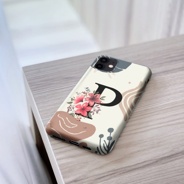 Botanische Form Boho Retro mit Name 1. Hauptstadt  Case-Mate iPhone Hülle (Von Creator hochgeladen)