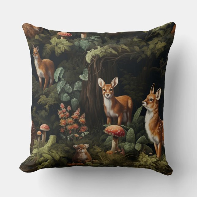 Botanische Freunde des Twilight Forest Kissen (Vorderseite)