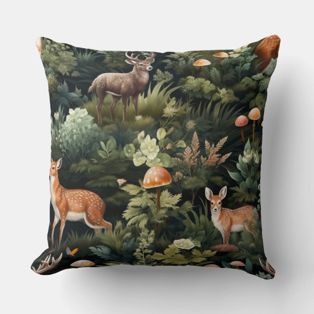 Botanische Freunde des Twilight Forest Kissen (Vorderseite)