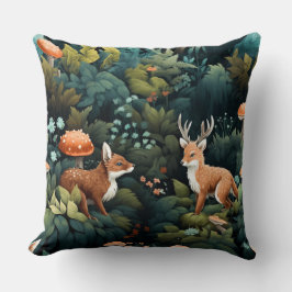 Botanische Freunde des Twilight Forest Kissen