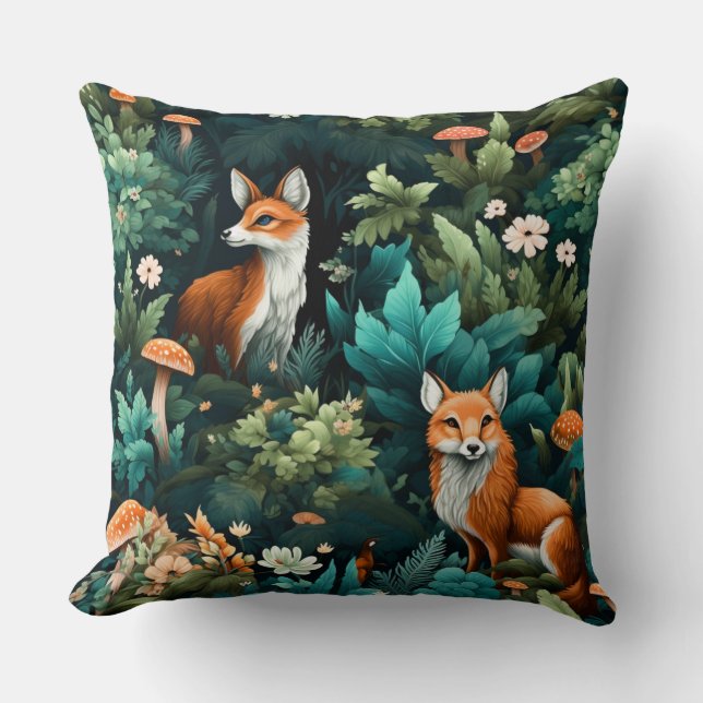Botanische Freunde des Twilight Forest Kissen (Vorderseite)