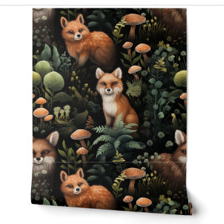 Botanische Freunde des Twilight Forest Tapete