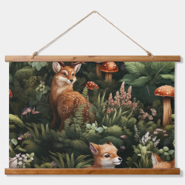 Botanische Freunde des Twilight Forest Wandteppich Mit Holzrahmen
