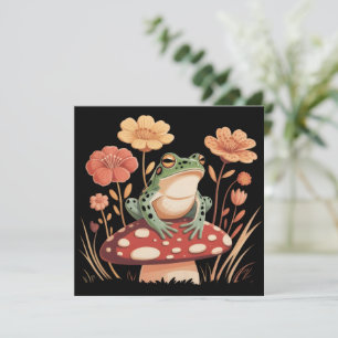 Botanische Froschliebhaber Geschenke Floral Blume  Einladung