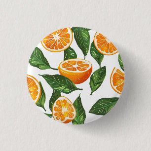 Botanische Frucht Orange Citrus Nahtlos Button