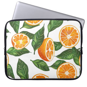 Botanische Frucht Orange Citrus Nahtlos Laptopschutzhülle