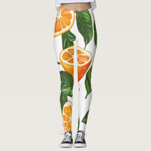 Botanische Frucht Orange Citrus Nahtlos Leggings