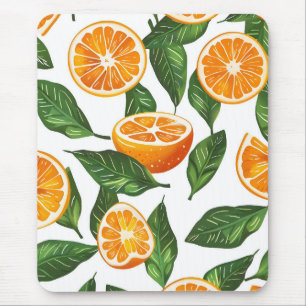 Botanische Frucht Orange Citrus Nahtlos Mousepad