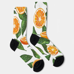 Botanische Frucht Orange Citrus Nahtlos Socken