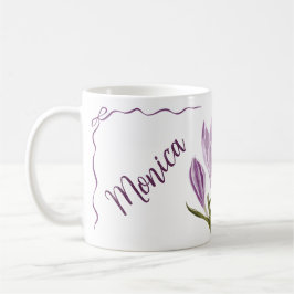 Botanische Frühlings-Krokus-Blüte Kaffeetasse