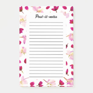 Botanische Frühlingsblüten der Wildblumen Post-it Klebezettel