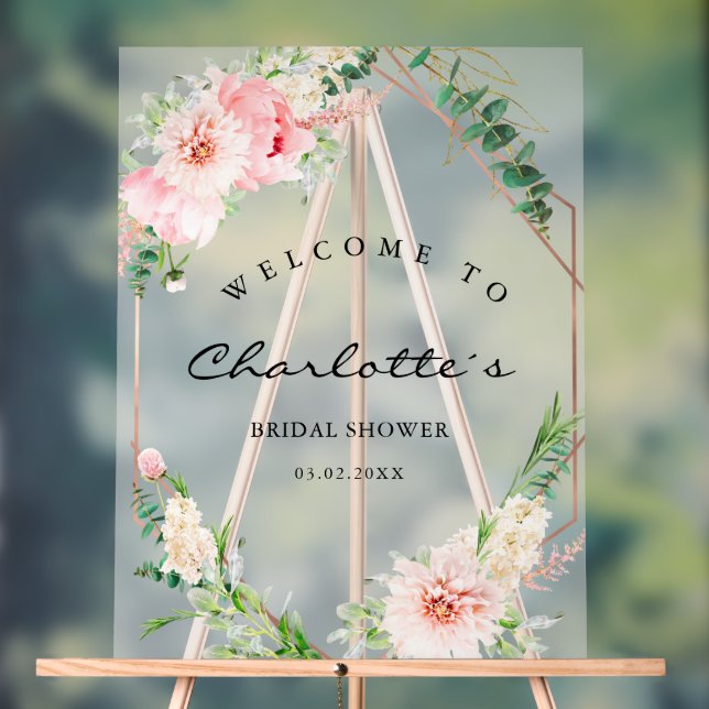 Botanische Frühlingsgeometrie der Wasserfarbe Brid Acrylschild (Neutral)