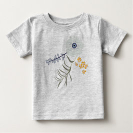 Botanische Frühlingssorgen Blau-Gelbe Blume Baby T-shirt