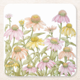 Botanische Garten: Rechteckiger Pappuntersetzer