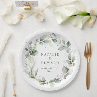 Botanische Gastgeschenk Hochzeit Eukalyptus Pappteller