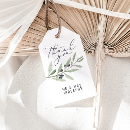 Botanische Gastgeschenk Hochzeit in modernen Aquar Geschenkanhänger