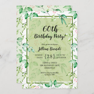 Botanische Geburtstagsfeier Einladungen zur Wasser