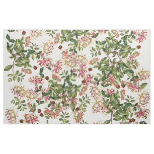 Botanische Geißblatt-Rebe-Blumen-Blumengewebe Stoff