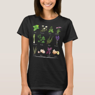 Botanische Gewürze Kräuter Gartenarbeit Gärtner Ho T-Shirt