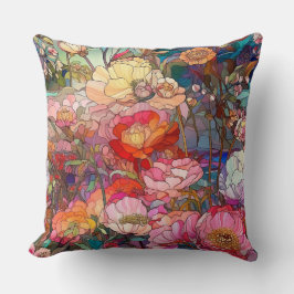 Botanische Glasblätter Kissen