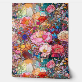 Botanische Glasblätter Tapete