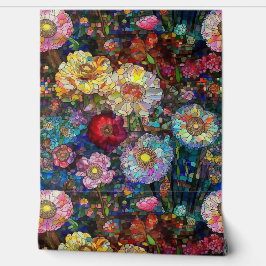 Botanische Glasblätter Tapete