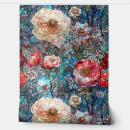 Botanische Glasblätter Tapete