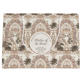 Botanische Glasmalerei Art Nouveau Hochzeit Große Geschenktüte