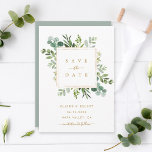Botanische goldene Hochzeit Sichern Sie die Datums<br><div class="desc">Diese Hochzeit speichert das Datum Einladung mit gemalten Aquarell Eukalyptusgrün,  grünen Blätter und einem goldenen quadratischen Rahmen. Für eine weiter gehende Anpassung dieses Designs klicken Sie bitte auf den Link "Weitere Anpassung". Matching-Elemente sind ebenfalls verfügbar.</div>