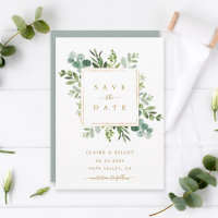 Botanische goldene Hochzeit Sichern Sie die Datums