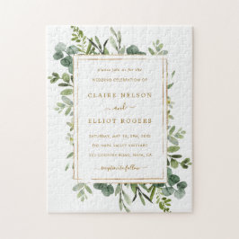 Botanische Goldschmiede Einladung zur Hochzeit Puzzle