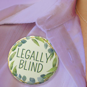 Botanische grüne Blätter gesetzlich blind Button
