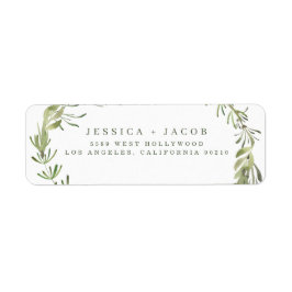 Botanische Grüne Hochzeitsfeier Rücksendeadresse