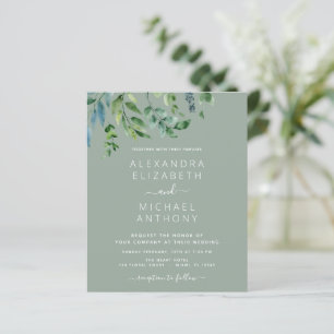 Botanische Grüne Smaragdgrüne Hochzeit