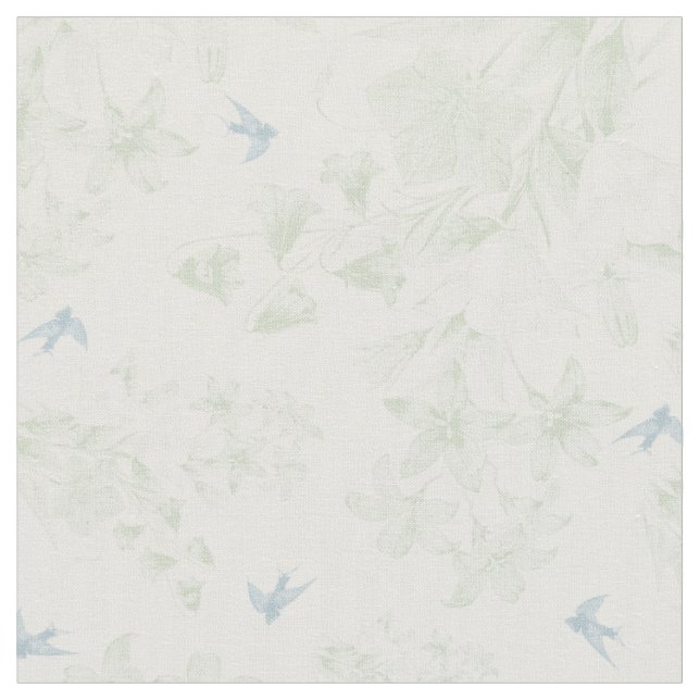 Botanische grüne Vintage elegante graue mit Stoff (Nahaufnahme)