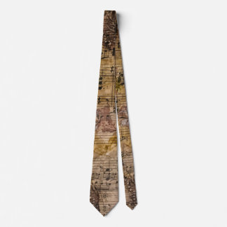 Botanische Grunge Floral Sheet Music Neck Tie Krawatte