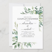 Botanische Grünpflanzen Foliage Couple's Shower In