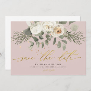 Botanische Grünpflanzen, Hochzeit von Soft Coral F Save The Date