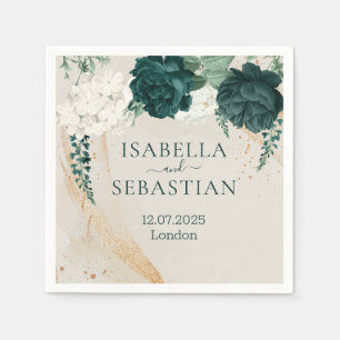 Botanische Grünrose Hochzeit Serviette