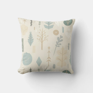 Botanische Harmonie - Minimalistisches Kissen
