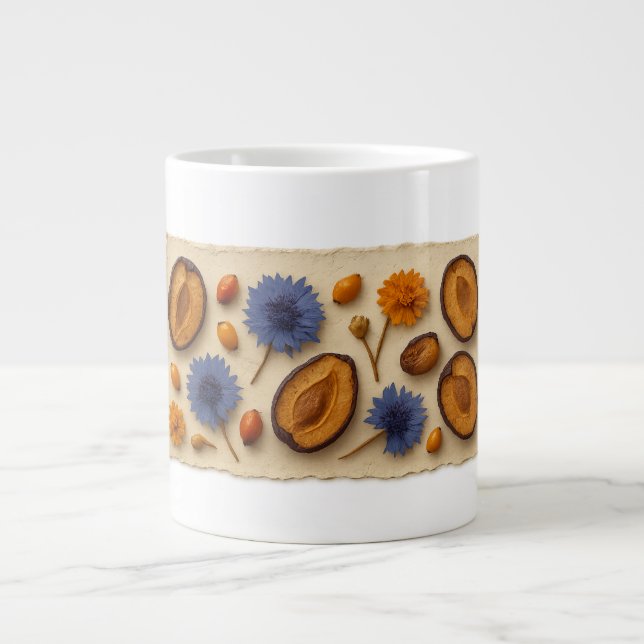 Botanische Harmonie-Tasse Jumbo-Tasse (Vorderseite)