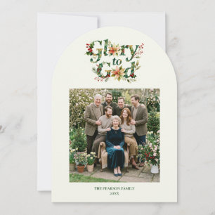 Botanische Herrlichkeit Gott Familienfoto Feiertag Feiertagskarte