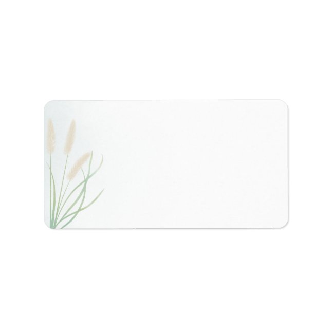 Botanische Hochzeit an der Küste Adressaufkleber (Vorne)