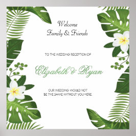 Botanische Hochzeit auf der tropischen Insel Poster