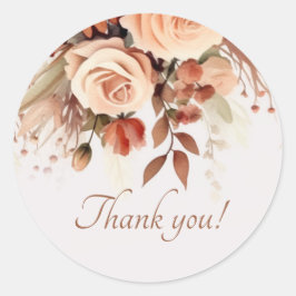 Botanische Hochzeit der Flora und Fauna Runder Aufkleber