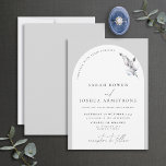 Botanische Hochzeit der modernen grauen Bögen Einladung<br><div class="desc">Sie suchen eine moderne und elegante Hochzeitseinladung, die eine Erklärung abgeben wird? Schauen Sie sich unsere moderne graue Botanische Skripteinladung für Hochzeiten an! Diese elegante und stilvolle Einladung besticht durch einen weißen Bogen auf einem knackigen grauen Hintergrund mit botanischen Aquarellakzenten. Die einfache, zarte Schrift ist perfekt für eine feierliche Hochzeit,...</div>