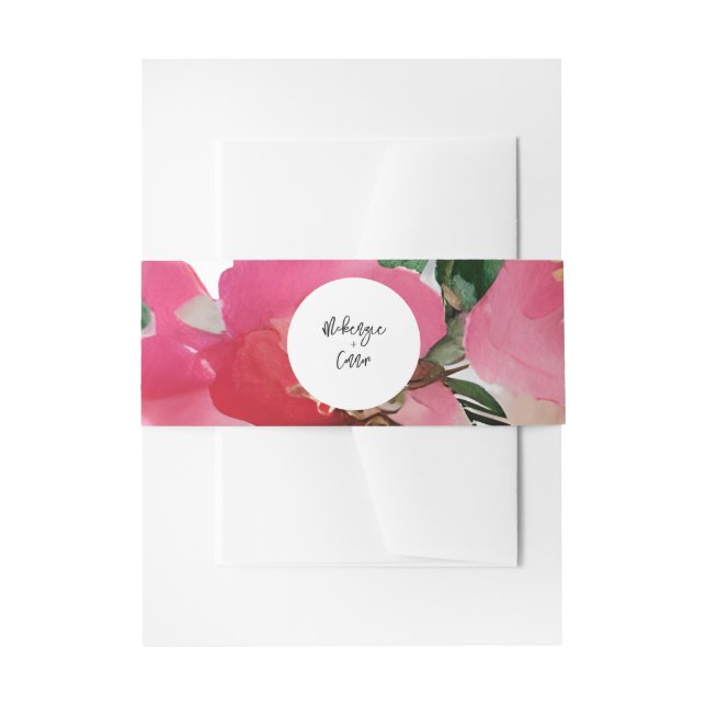 Botanische Hochzeit des Wasserfarben Einladungsbanderole (Vorderseite Beispiel)