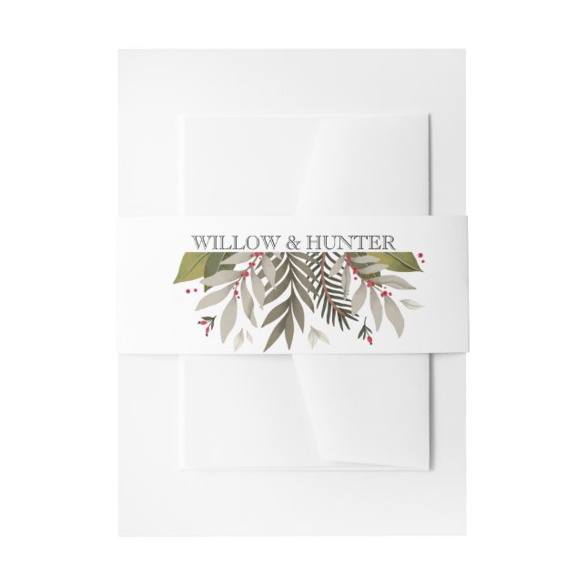 Botanische Hochzeit Einladungsbanderole (Vorderseite Beispiel)