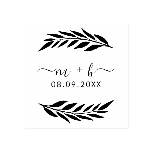 Botanische Hochzeit Gummistempel (Prägung)